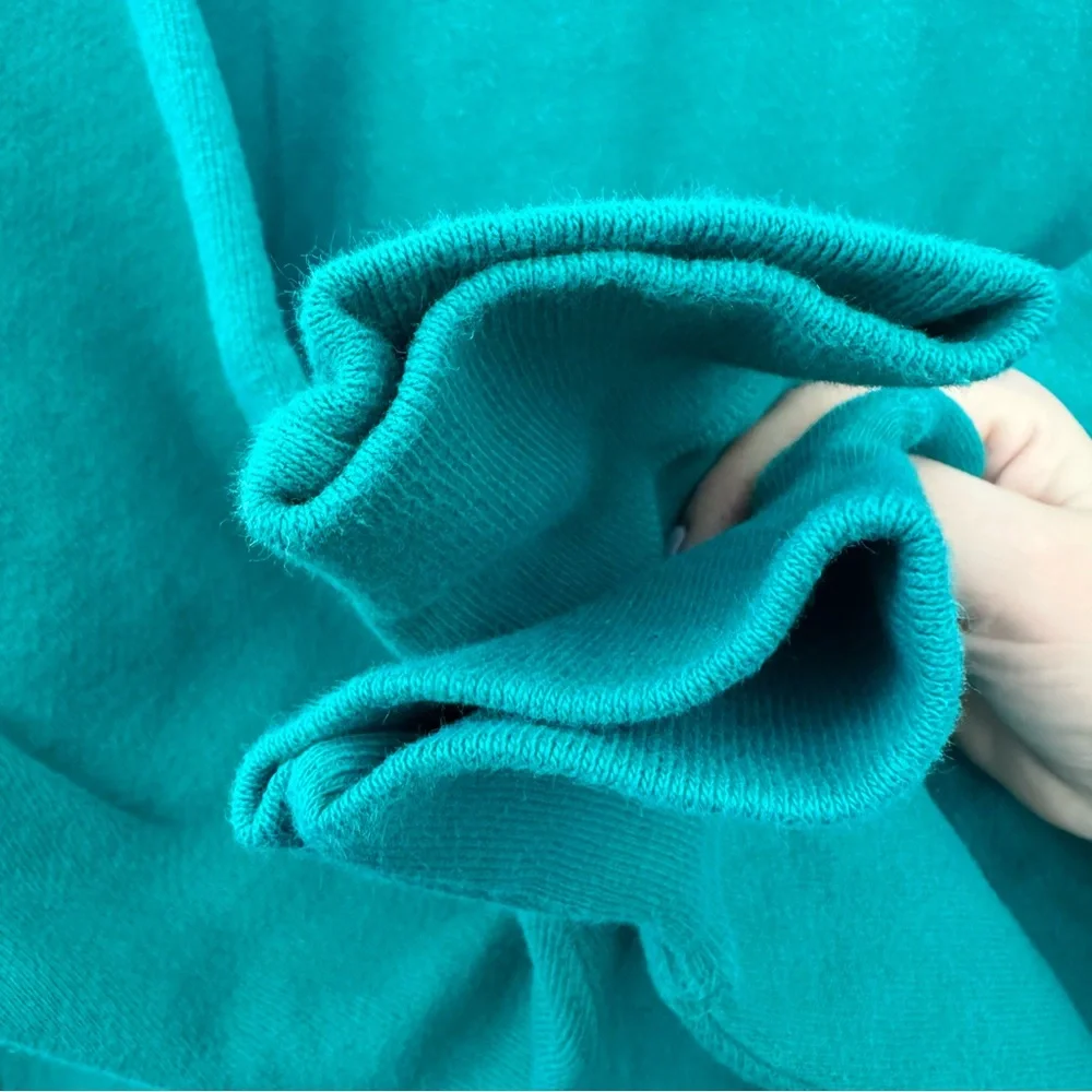 Vintage 80’s teal Miami embroidered champion reverse weave crewneck sz Large USA - Picture 6 of 8